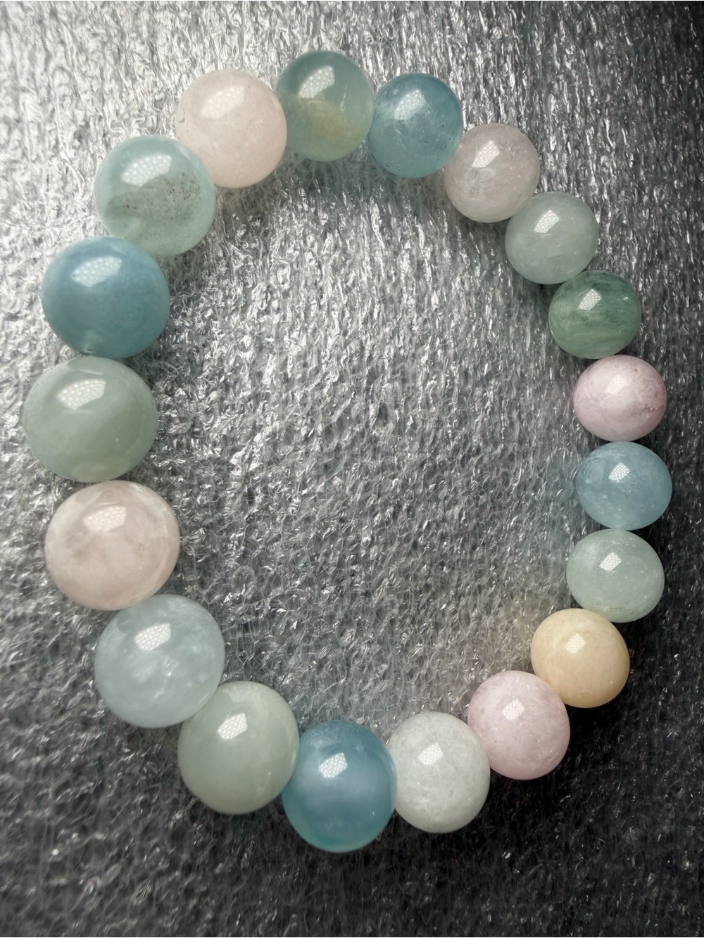 10MM Colorful Morganite Natural Crystal Bracelet
